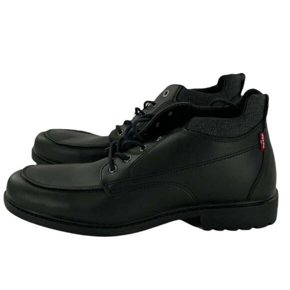 Levis Work Shoes Mens Size 12 Comfort Insole Black Casual Faux Leather Casual - Picture 1 of 6